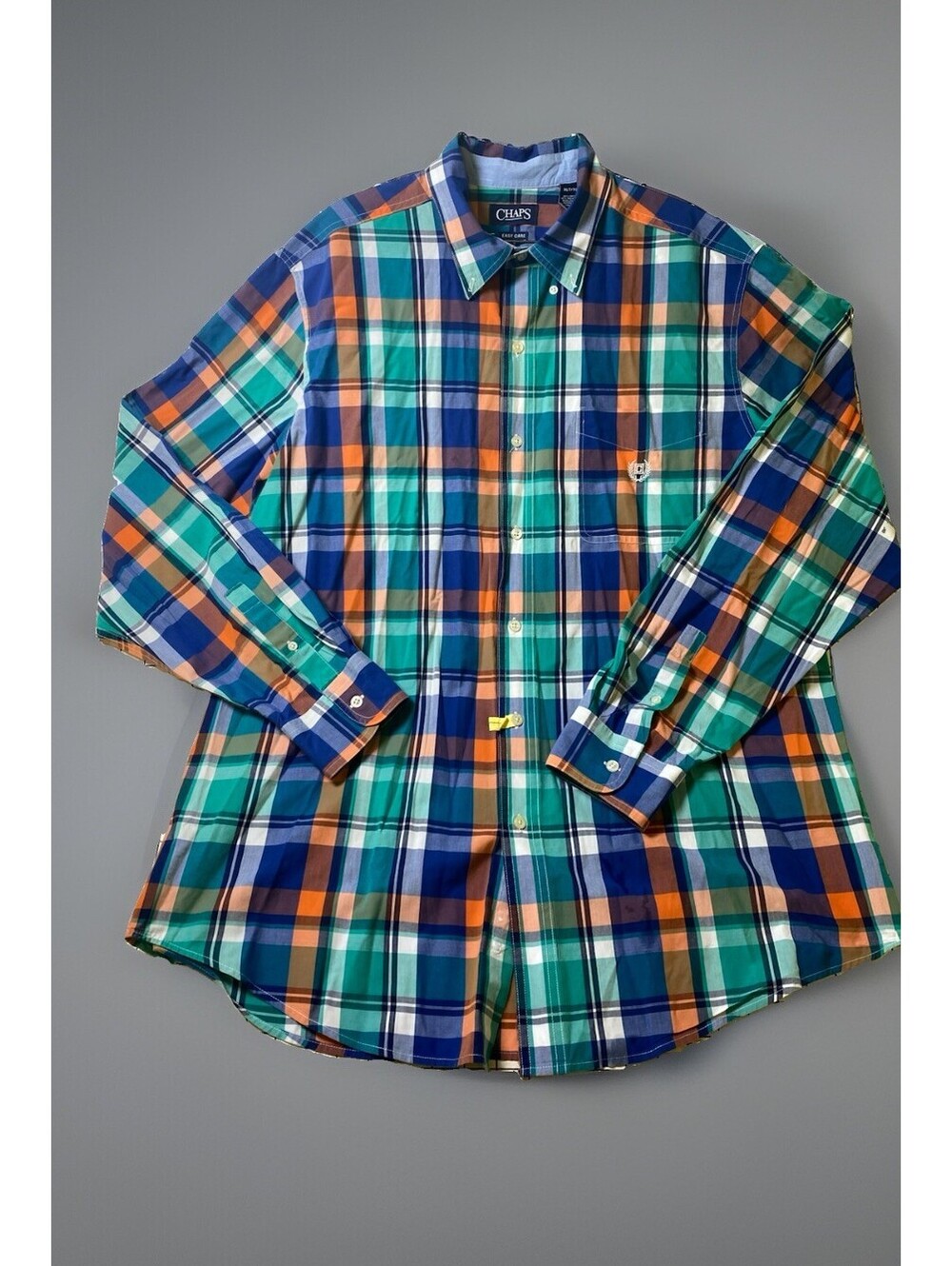 Chaps Long Sleeve Button Down Collar Size XLT With Pocket